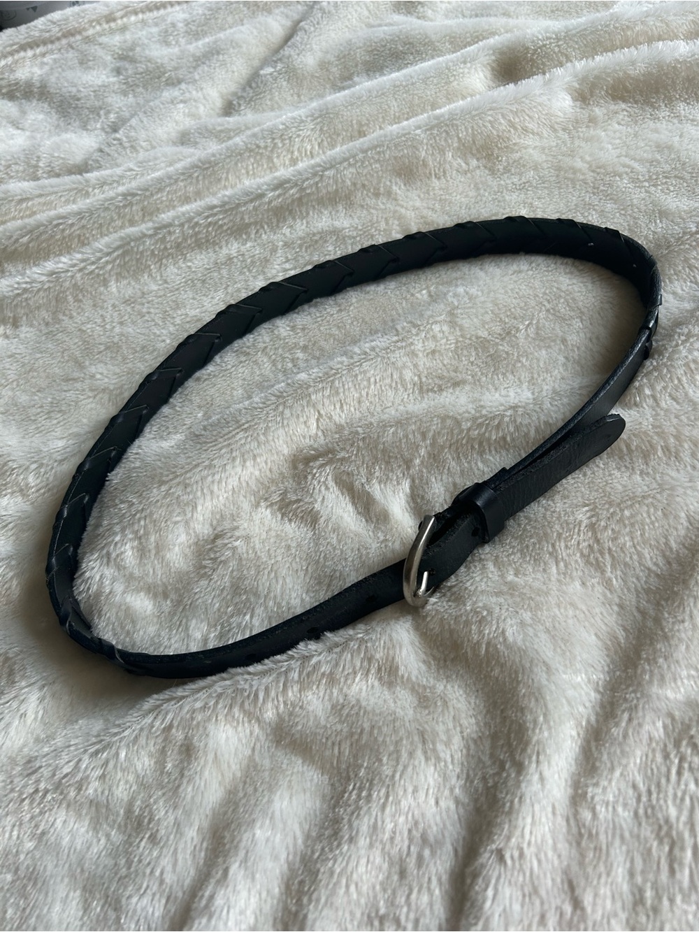 Vintage Paul harris genuine leather whipstitch belt womens 27 S/M